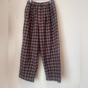 Zara Checkered Trousers in Black and Brown